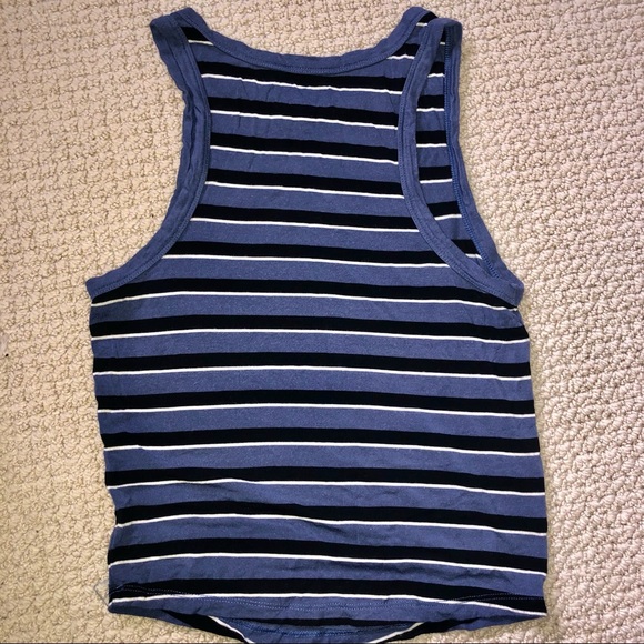 Blue AE Striped High-Neck Tank - Picture 2 of 2